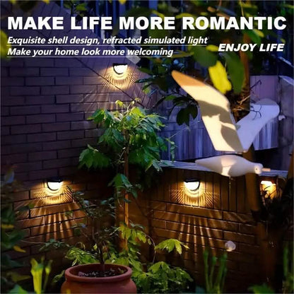 2-Pack: Solar Wall Mount Outdoor Fence Lamp DailySale