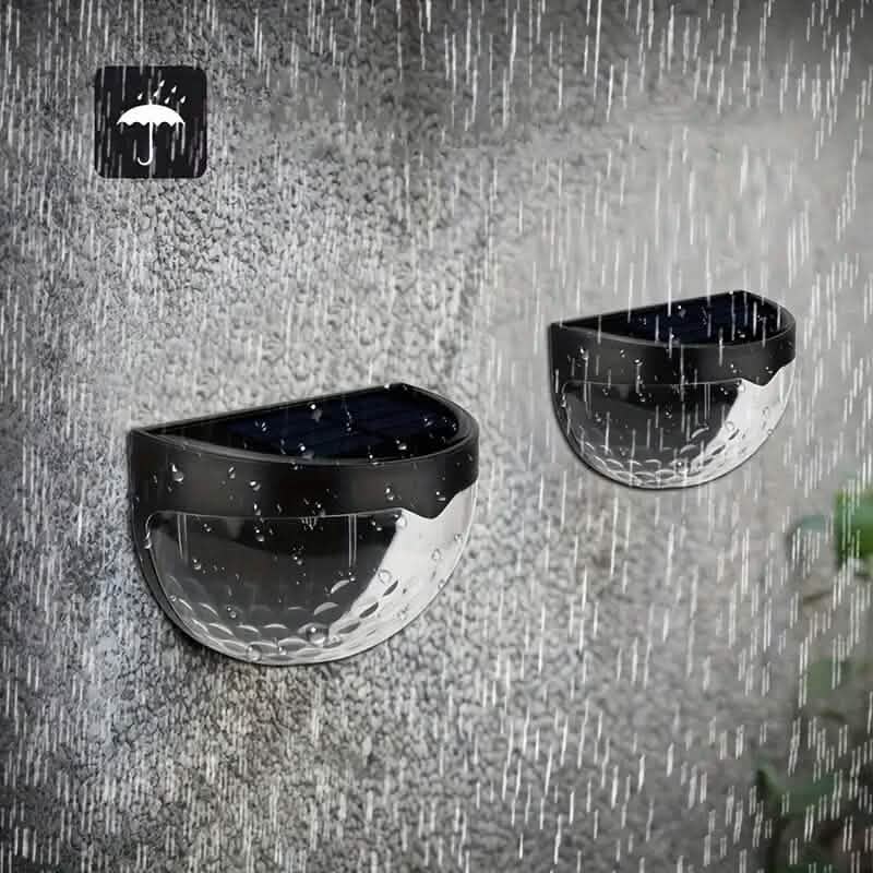 2-Pack: Solar Wall Mount Outdoor Fence Lamp DailySale