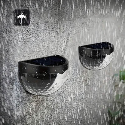 2-Pack: Solar Wall Mount Outdoor Fence Lamp DailySale