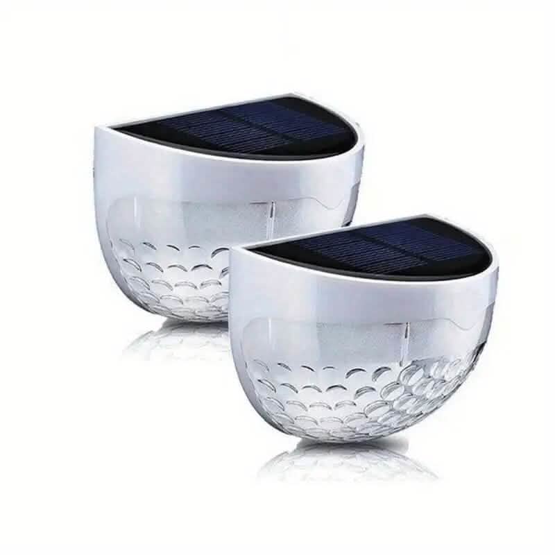 2-Pack: Solar Wall Mount Outdoor Fence Lamp DailySale