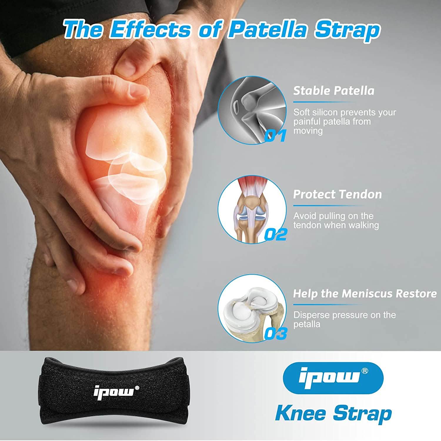 2-Pack: Stabilizer Straps for Knee and Patella Pain Relief DailySale