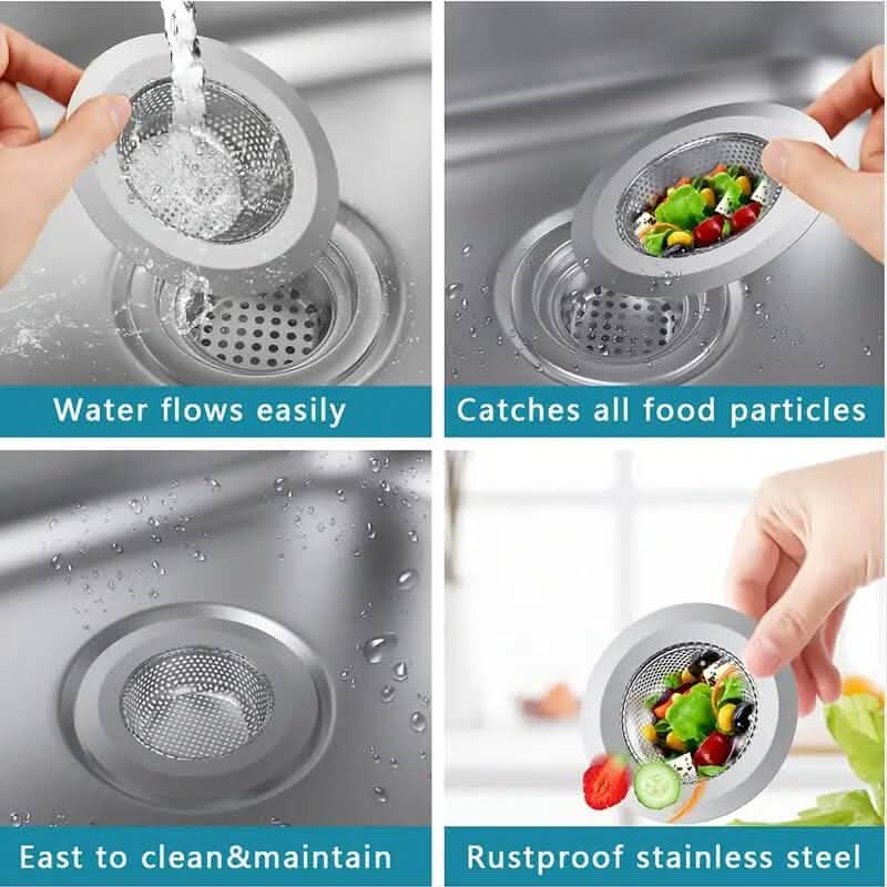 2-Pack: Stainless Steel Kitchen Sink Strainer DailySale