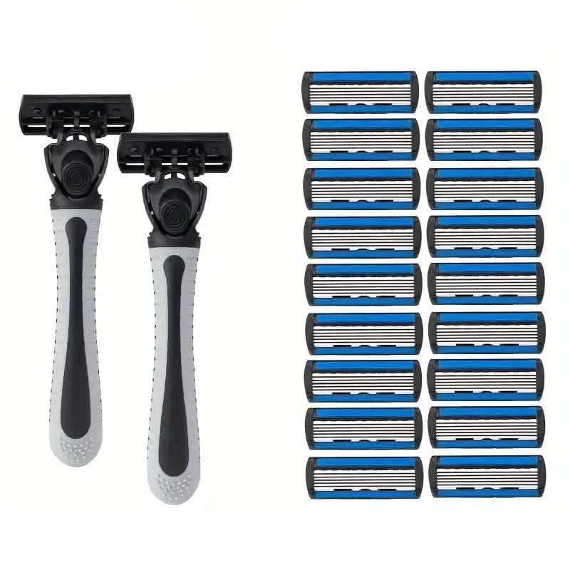 2-Pack: Stainless Steel Shaver with 18 Replacement Razor Blades DailySale