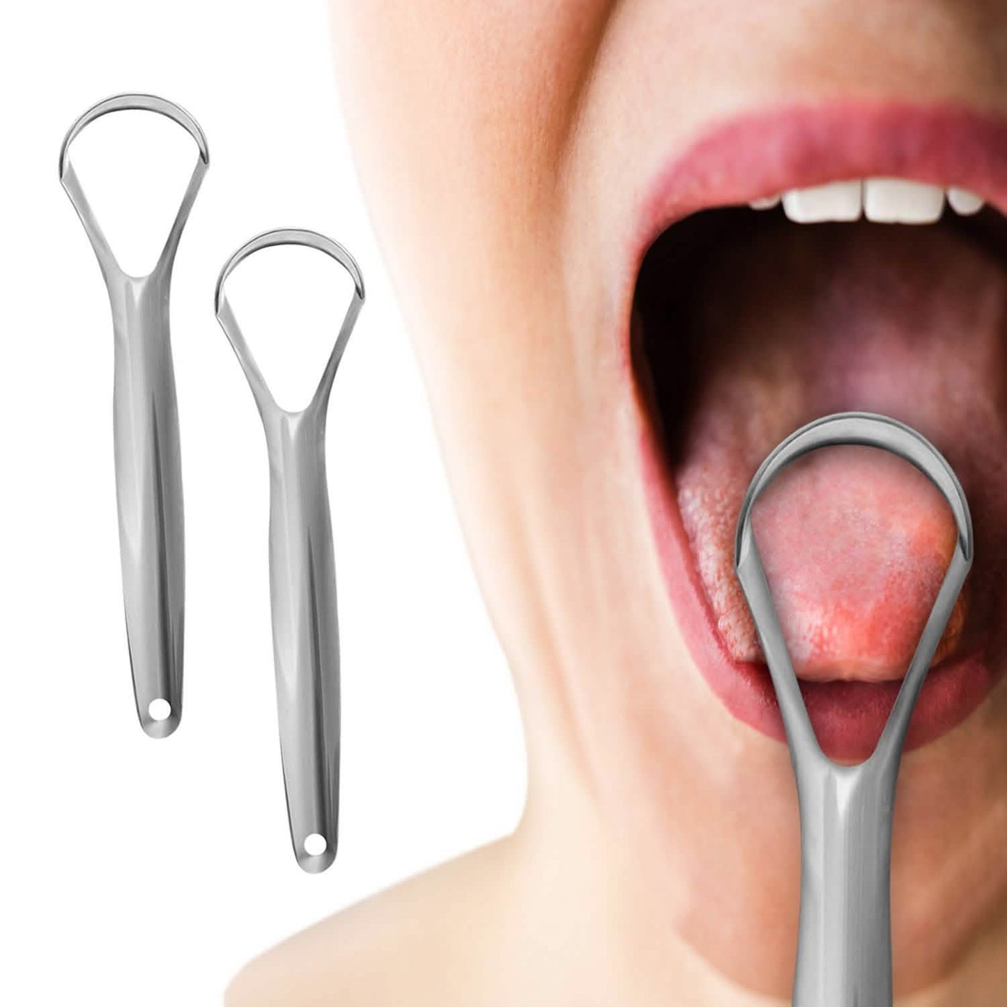 2-Pack: Stainless Steel Tongue Cleaner Scraper DailySale