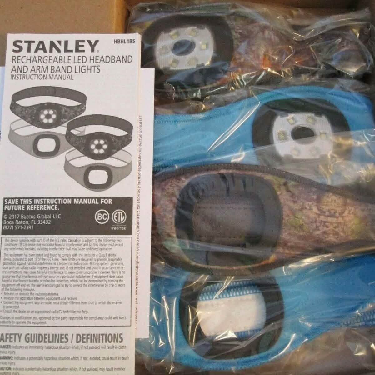 2-Pack: Stanley Rechargeable Ultra Bright Headband LED Lights with Armbands DailySale