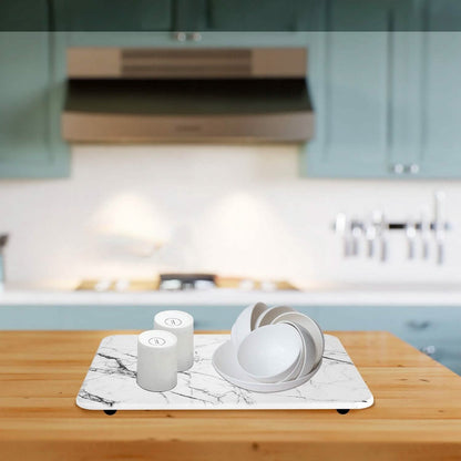 2-Pack: Stone Dish Drying Mat Silicone Diatomaceous Earth Mat DailySale