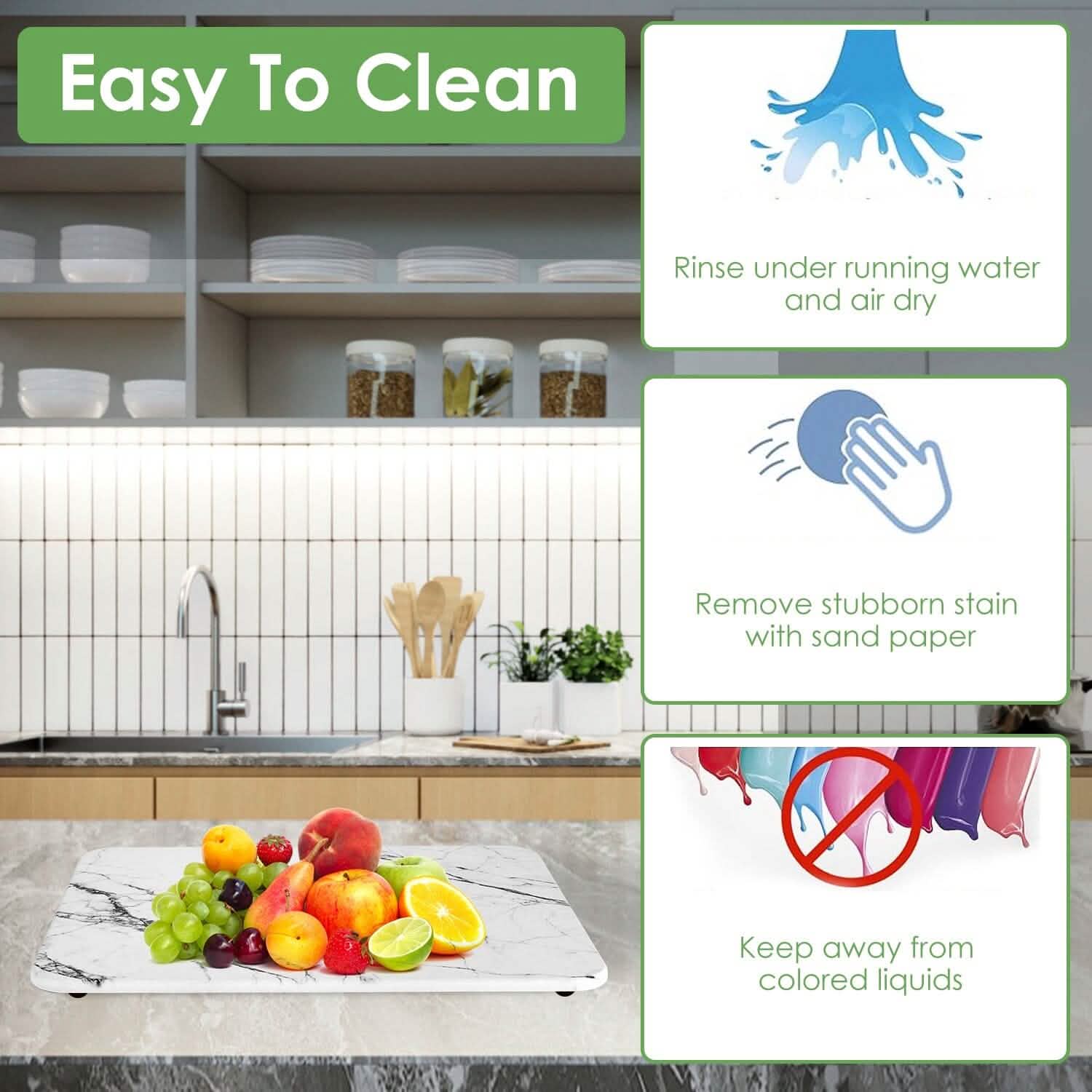 2-Pack: Stone Dish Drying Mat Silicone Diatomaceous Earth Mat DailySale