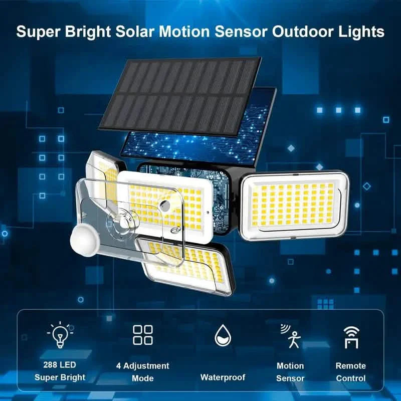 2-Pack: Super Bright Solar Motion Sensor Outdoor Light with Remote DailySale