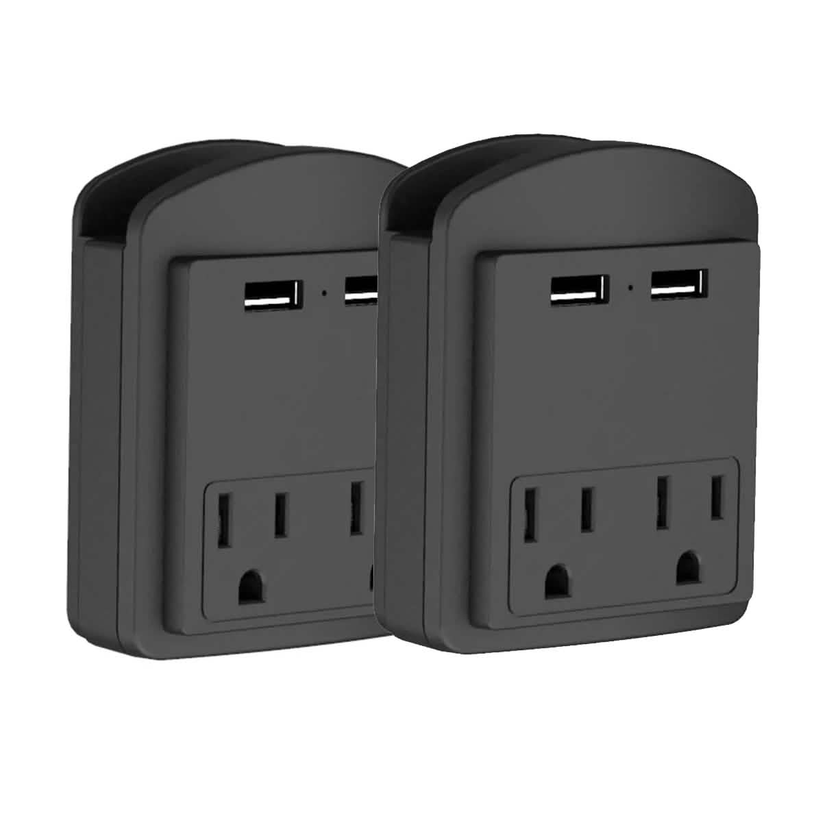 2-Pack: Surge Protector 2 Wall Outlets and 2 USB Ports DailySale