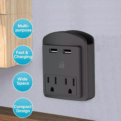 2-Pack: Surge Protector 2 Wall Outlets and 2 USB Ports DailySale