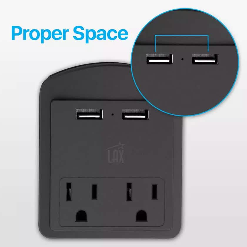 2-Pack: Surge Protector 2 Wall Outlets and 2 USB Ports DailySale