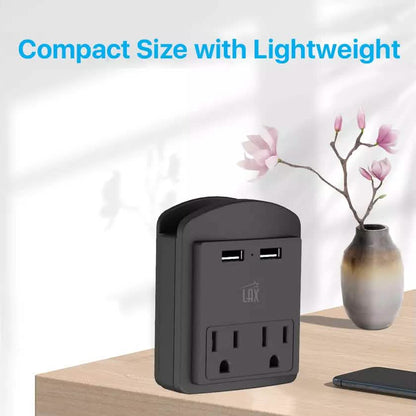 2-Pack: Surge Protector 2 Wall Outlets and 2 USB Ports DailySale