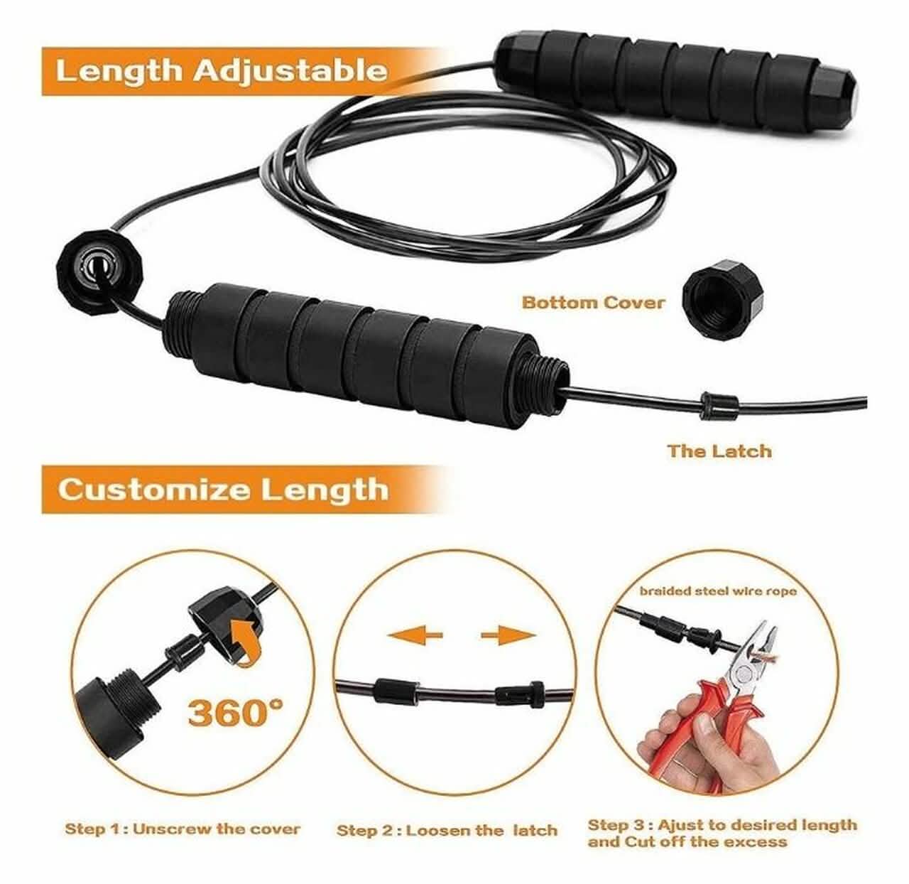 2-Pack: Tangle-Free Rapid Speed Cable 9-Foot Jump Rope DailySale
