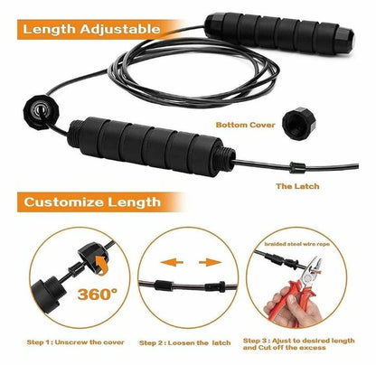 2-Pack: Tangle-Free Rapid Speed Cable 9-Foot Jump Rope DailySale