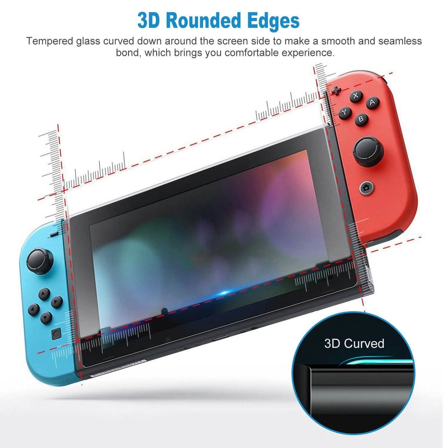 2-Pack: Tempered Glass Screen Protector for Nintendo Switch DailySale