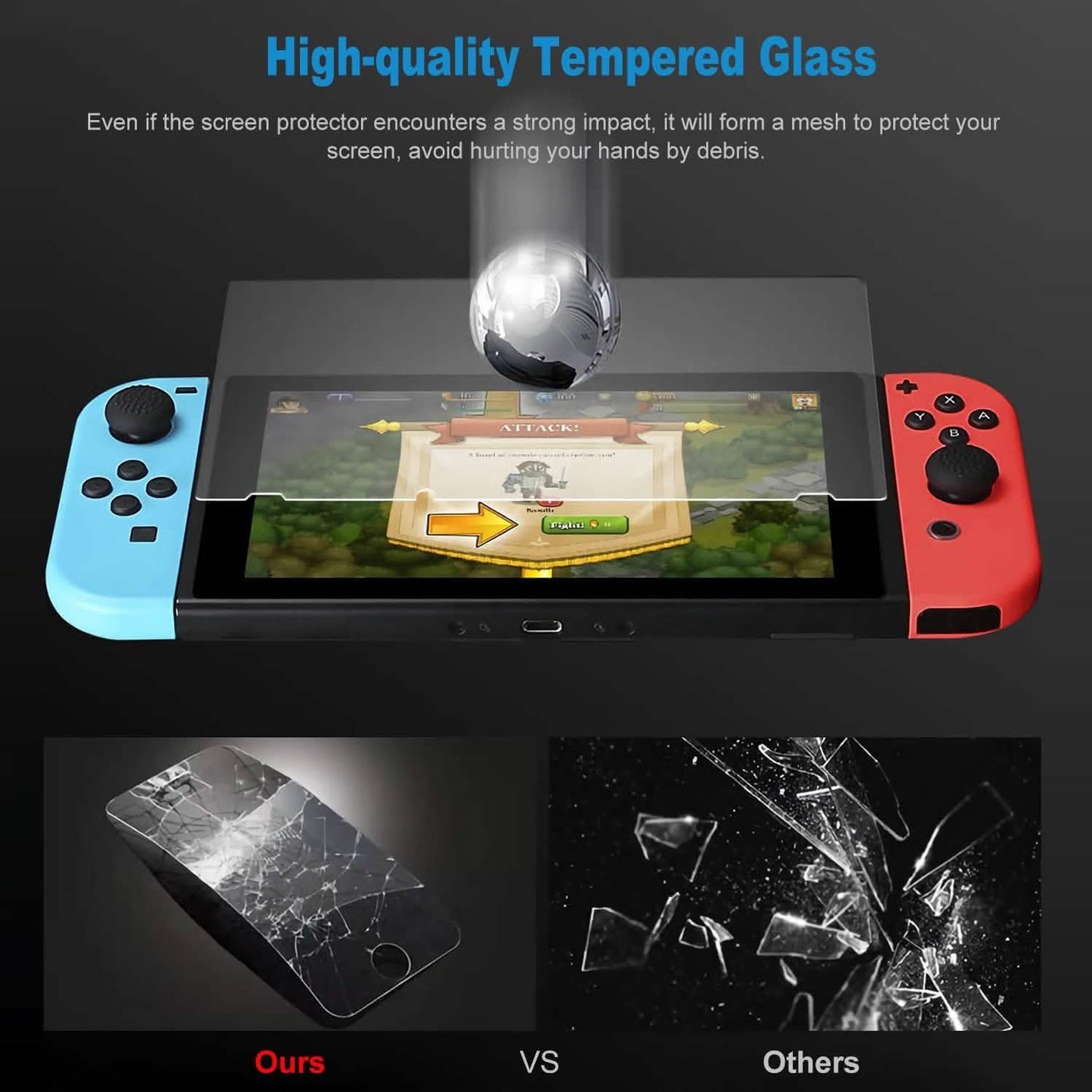 2-Pack: Tempered Glass Screen Protector for Nintendo Switch DailySale