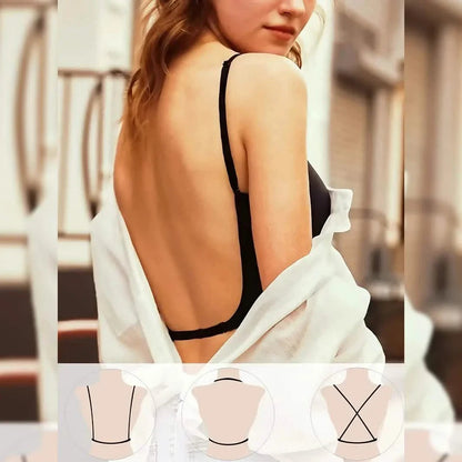 2-Pack: U-Backless Sports Bra Crop Top With Adjustable Straps DailySale