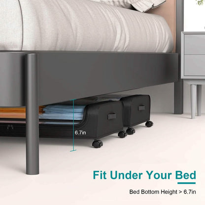 Under-Bed Storage Drawer with Wheels Multipurpose with Clear Window & Label DailySale
