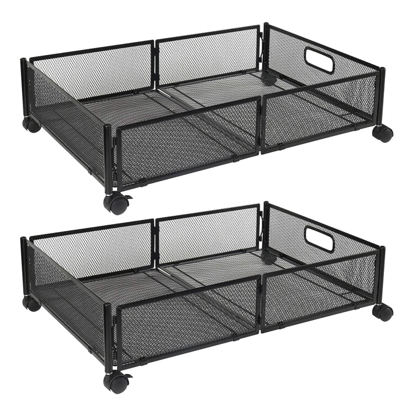 2-Pack: Under Bed Storage Container Foldable Rolling Storage Bin DailySale