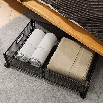 2-Pack: Under Bed Storage Container Foldable Rolling Storage Bin DailySale