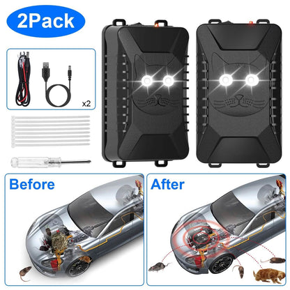 2-Pack: Under Hood Ultrasonic Repellent with 3 Power Supplies DailySale