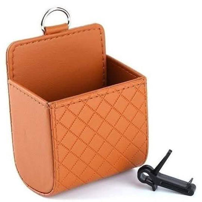 2-Pack: Universal Car Mobile Phone Bag PU Leather Car Auto Air Outlet Coin Bag Case DailySale