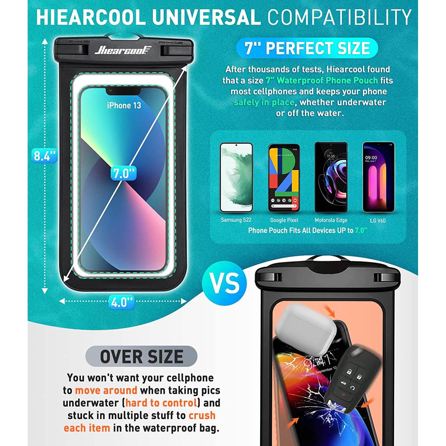2-Pack: Universal Mobile Phone Waterproof Case DailySale