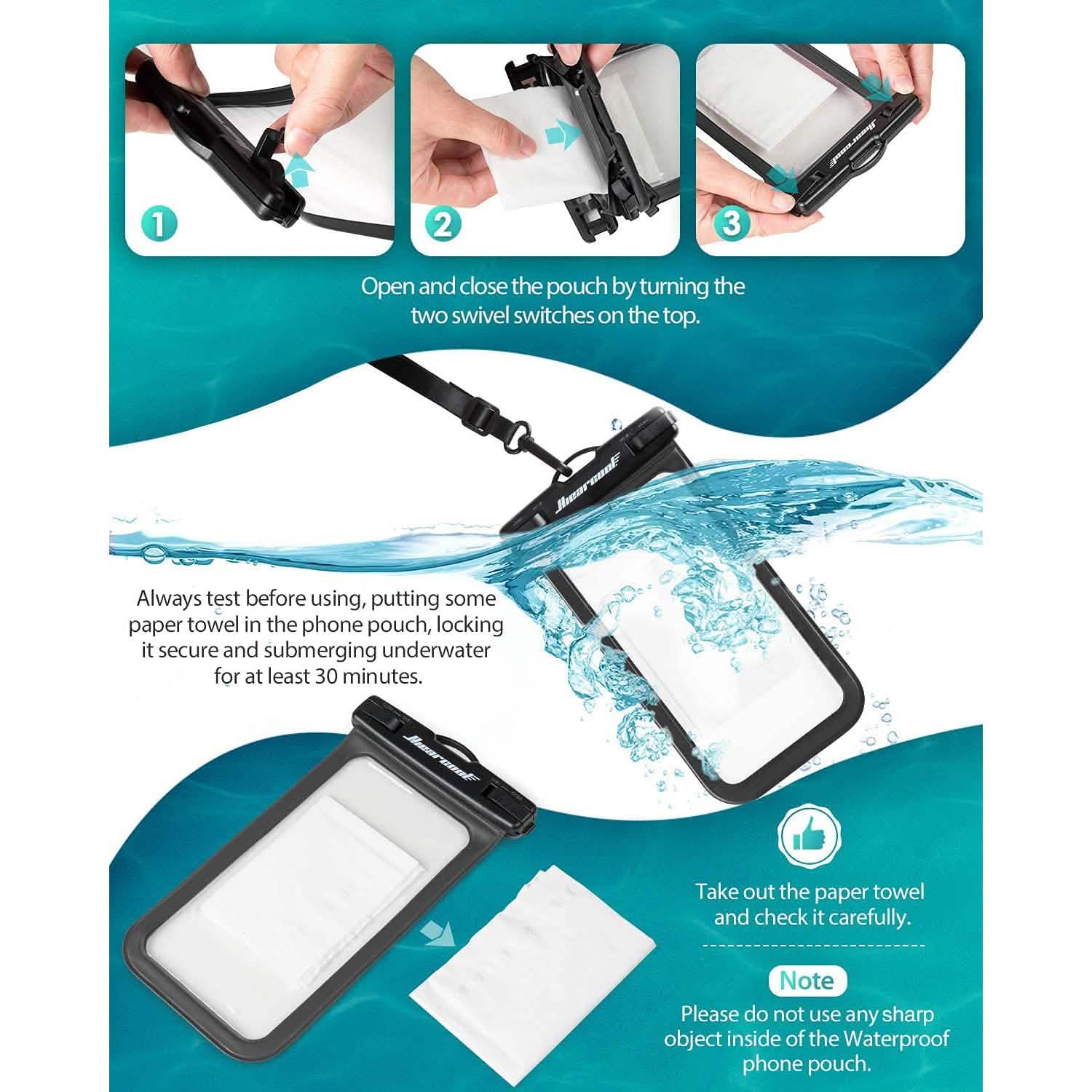 2-Pack: Universal Mobile Phone Waterproof Case DailySale