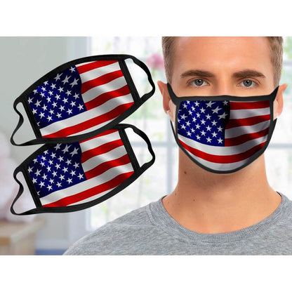 2-Pack: USA American Flag Reusable Washable Mask DailySale