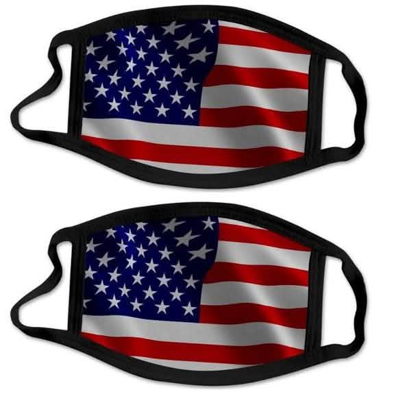 2-Pack: USA American Flag Reusable Washable Mask DailySale