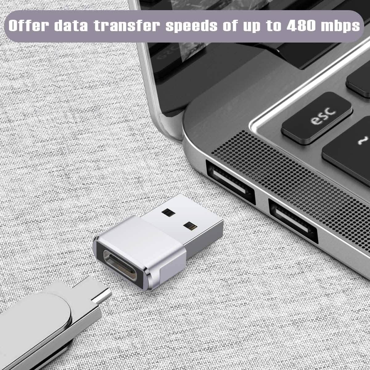 2-Pack: USB C Female to USB Male Adapter DailySale