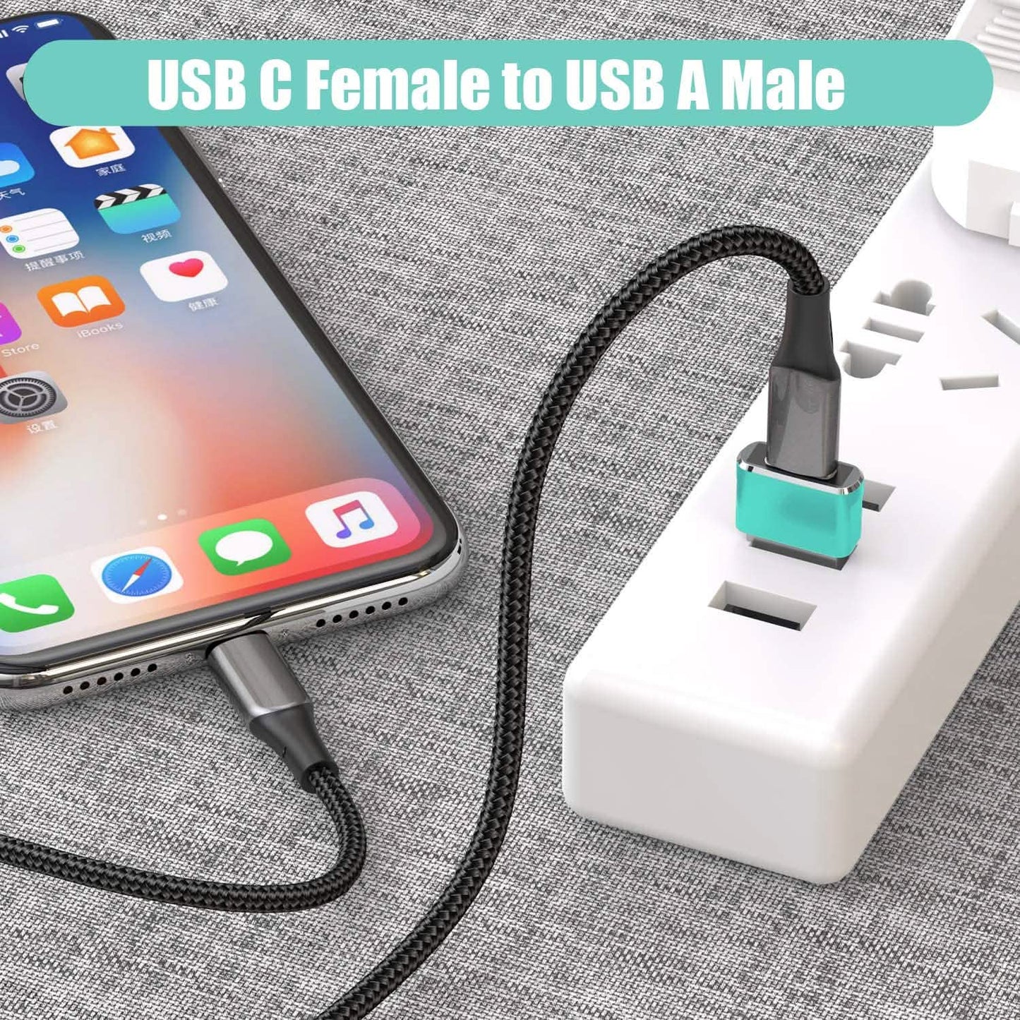 2-Pack: USB C Female to USB Male Adapter DailySale