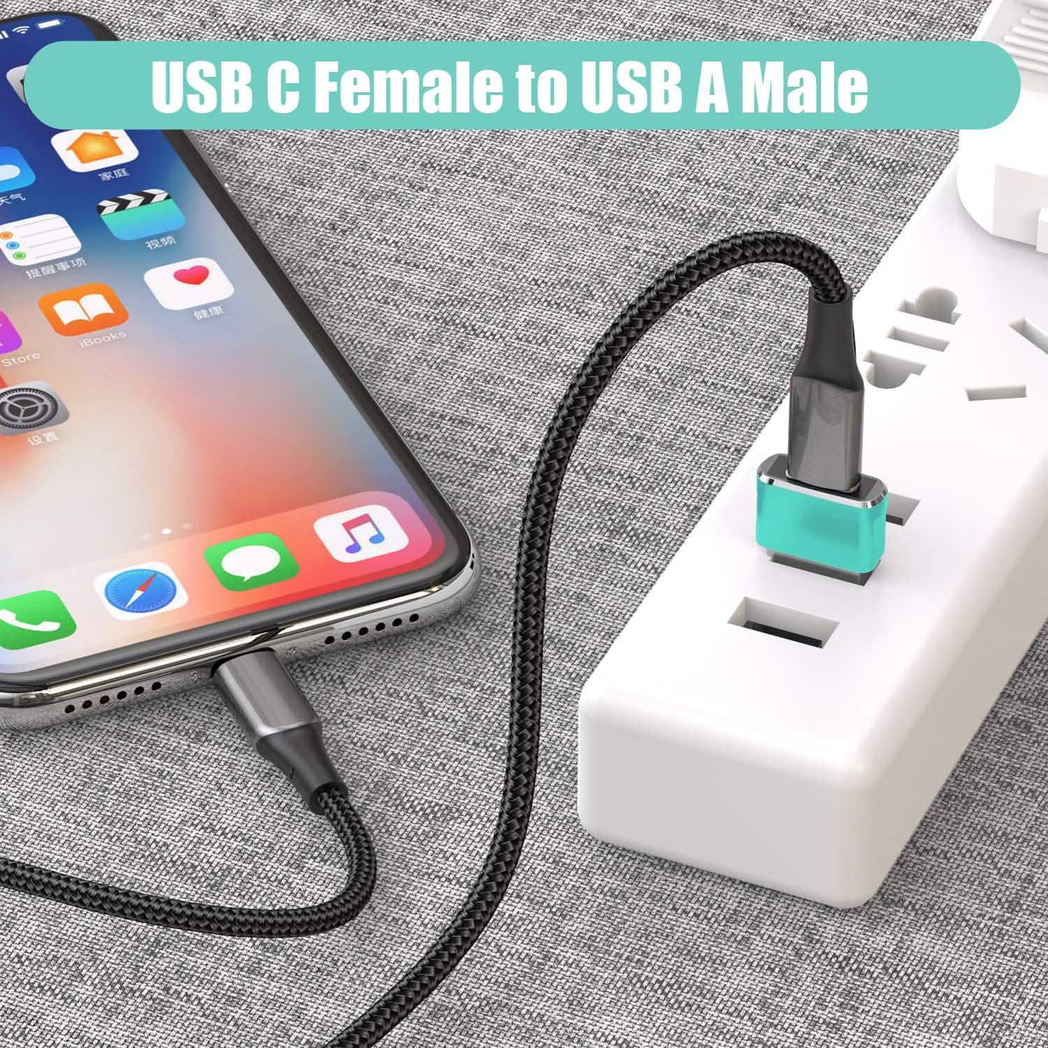 2-Pack: USB C Female to USB Male Adapter DailySale