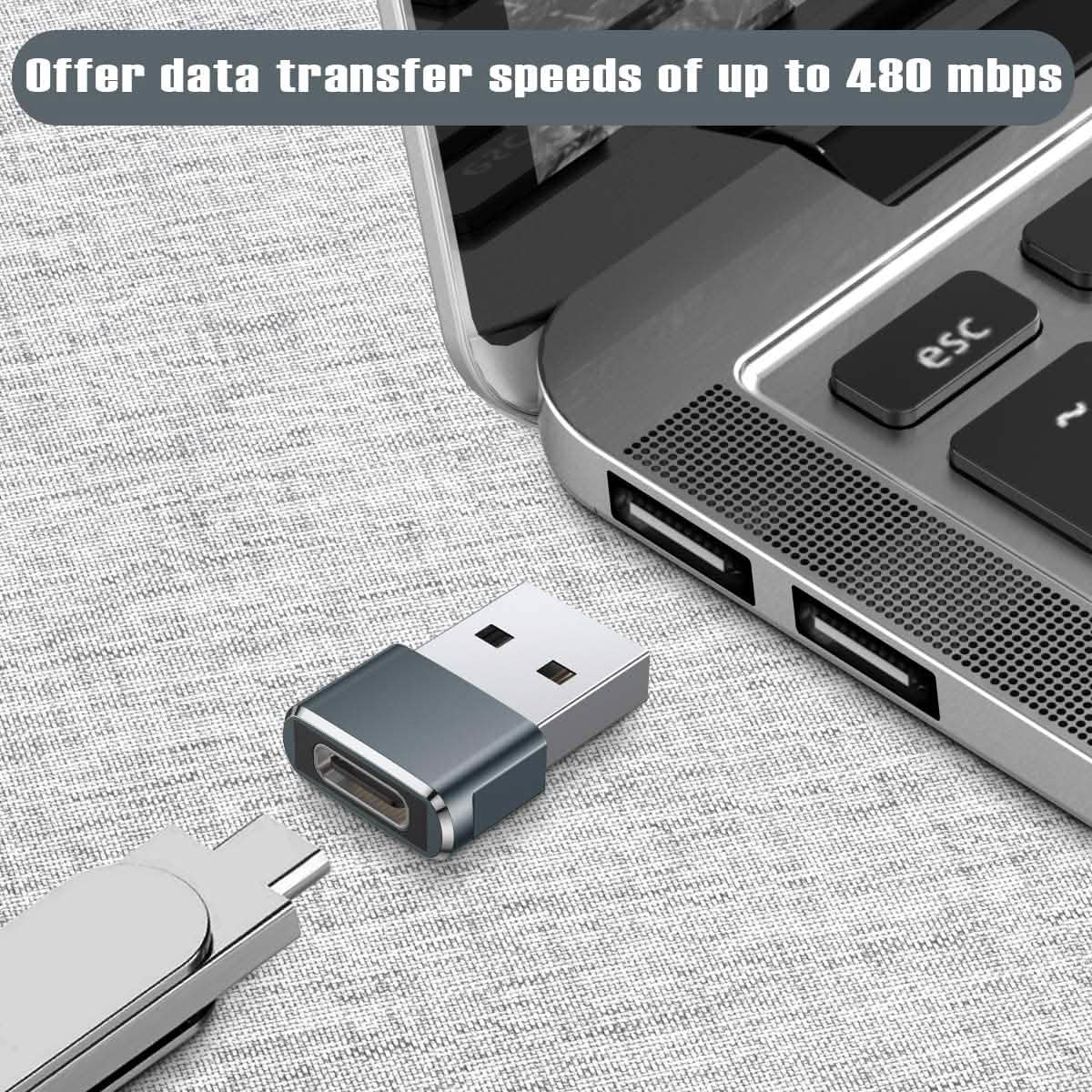 2-Pack: USB C Female to USB Male Adapter DailySale