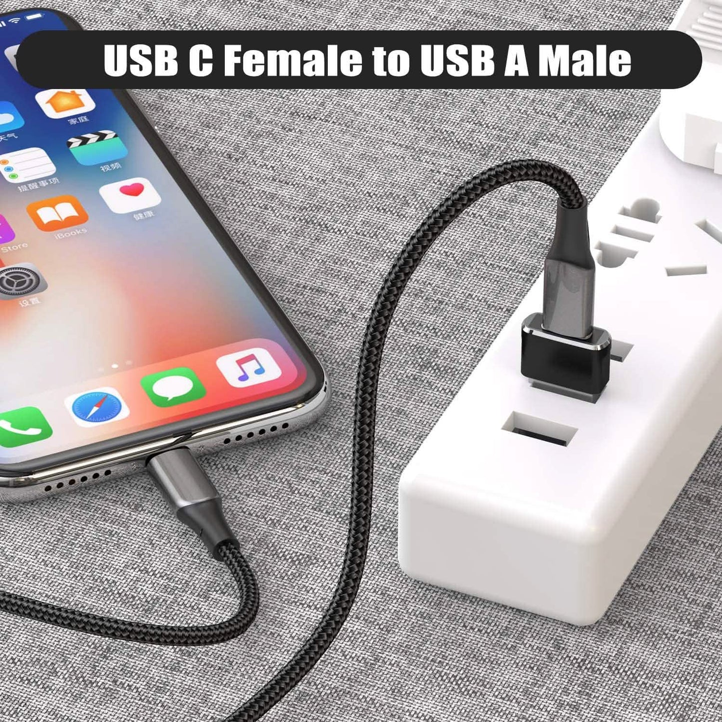 2-Pack: USB C Female to USB Male Adapter DailySale