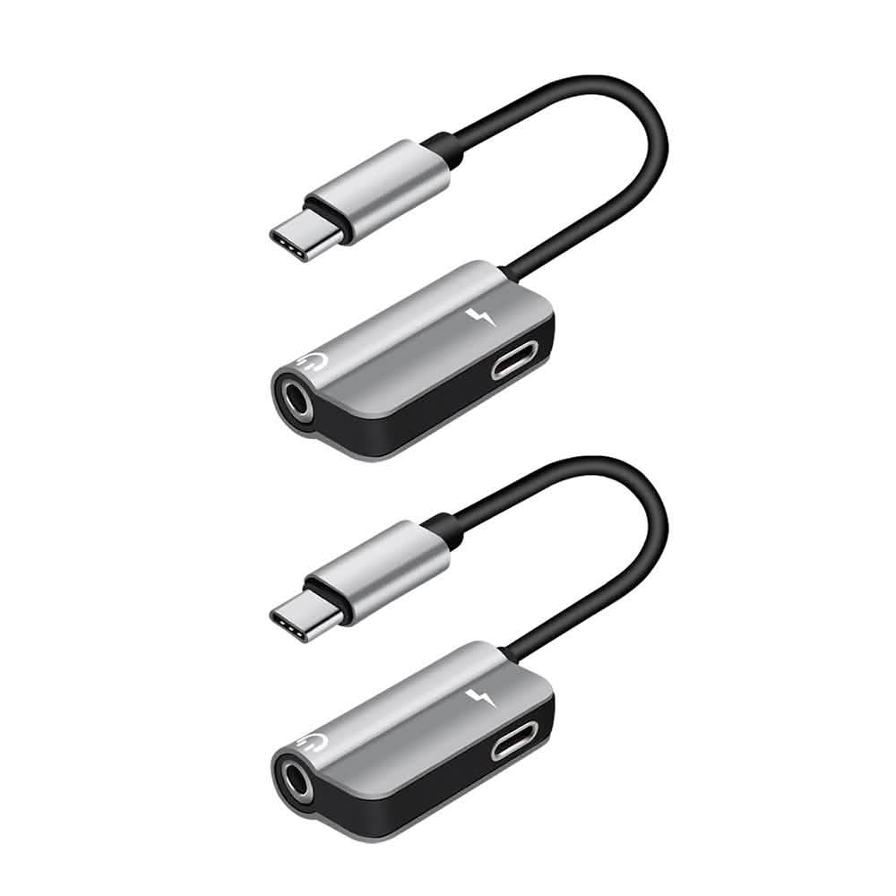 2-Pack: USB-C to 3.5mm Audio Plug Adapter DailySale