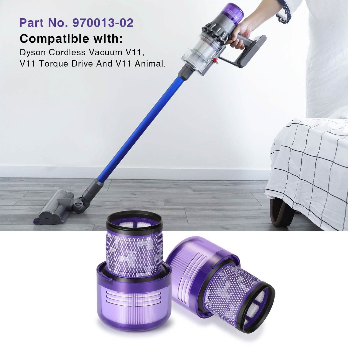 2-Pack: Vacuum Filter Replacement Suit for Dyson V11 Series DailySale