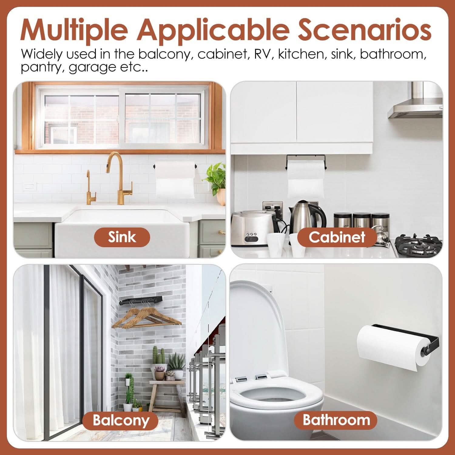 2-Pack: Wall Mounted Paper Towel Holder Under Cabinet DailySale