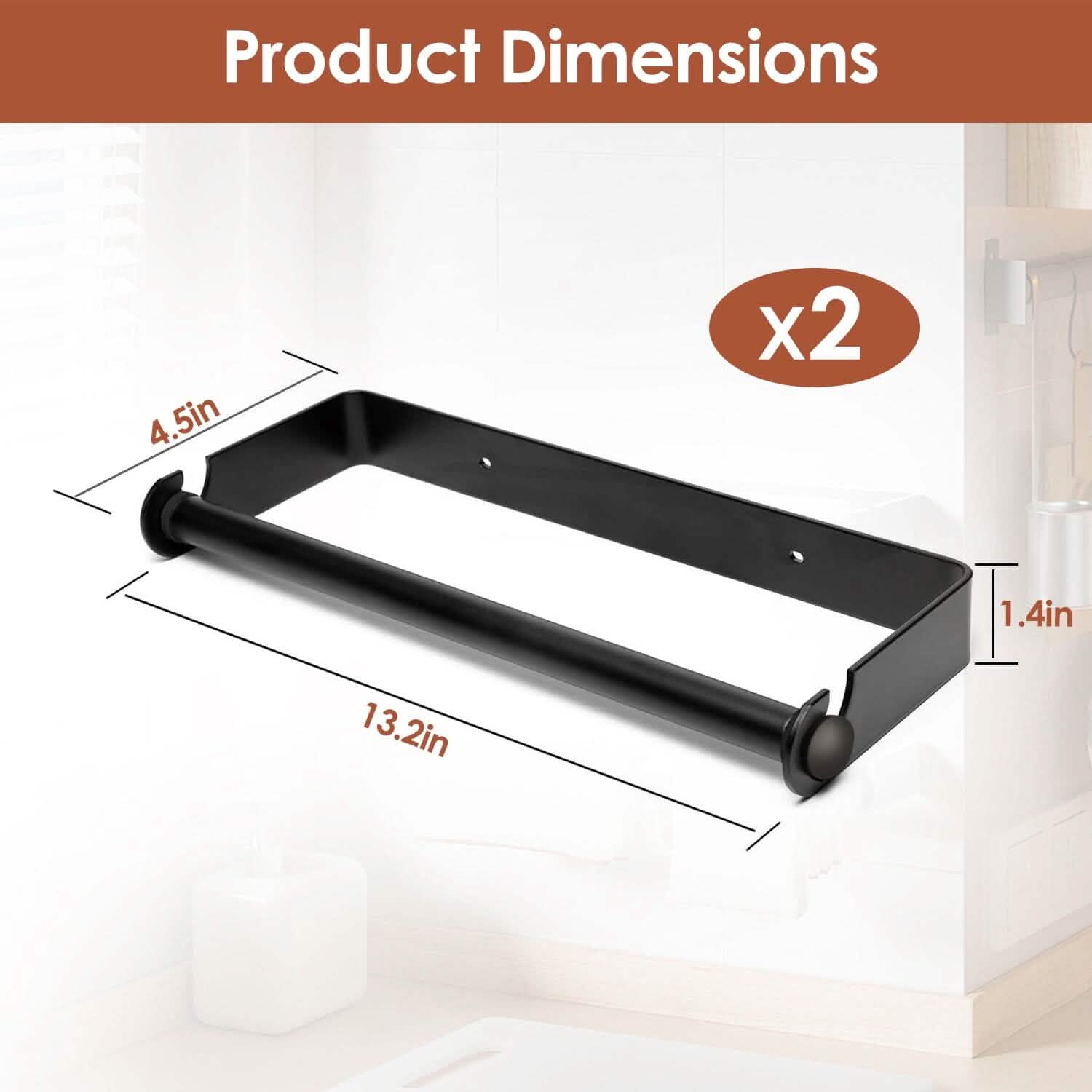 2-Pack: Wall Mounted Paper Towel Holder Under Cabinet DailySale