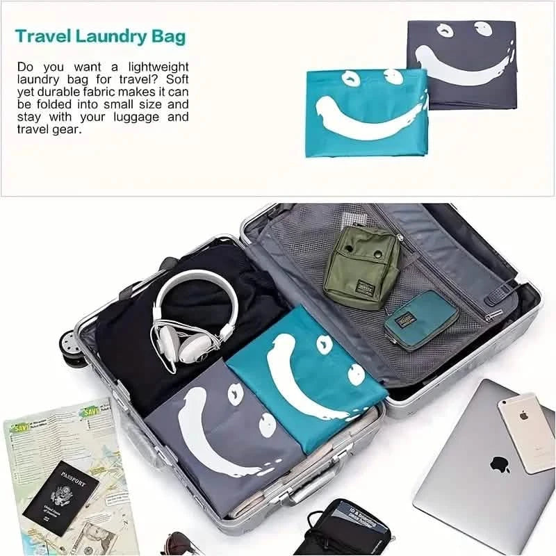 2-Pack: Wash Me Travel Laundry Bag, Machine Washable Dirty Clothes Organizer DailySale