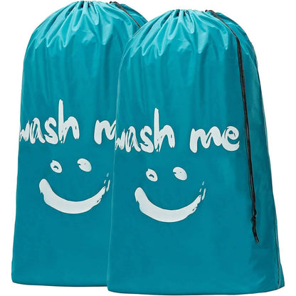 2-Pack: Wash Me Travel Laundry Bag, Machine Washable Dirty Clothes Organizer DailySale