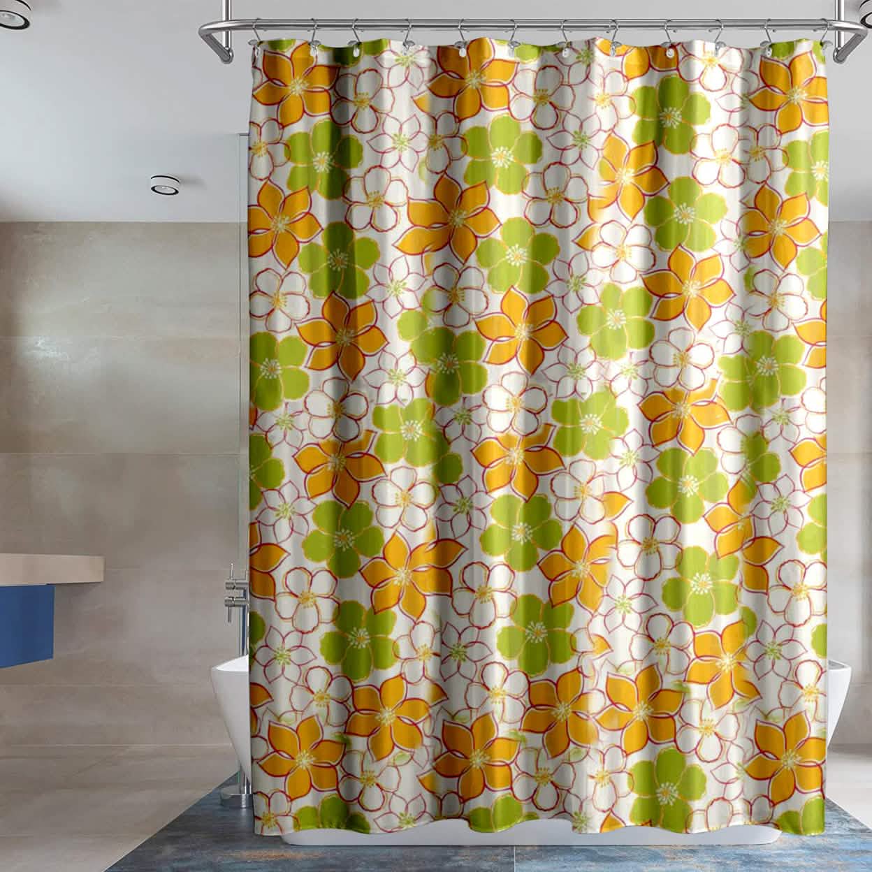 2-Pack: Water-Proof Printed Peva Shower Curtain DailySale