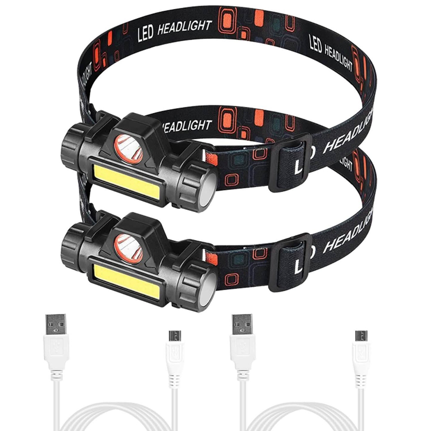2-Pack: Waterproof Rechargeable Headlamp DailySale