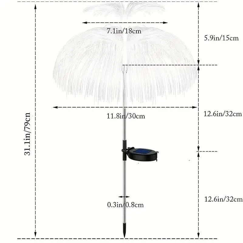 2-Pack: Waterproof Solar Jellyfish Fiber Optic Light DailySale