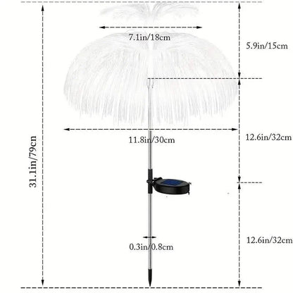 2-Pack: Waterproof Solar Jellyfish Fiber Optic Light DailySale