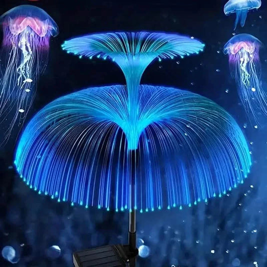 2-Pack: Waterproof Solar Jellyfish Fiber Optic Light DailySale