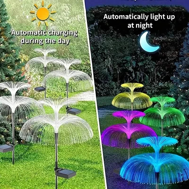 2-Pack: Waterproof Solar Jellyfish Fiber Optic Light DailySale