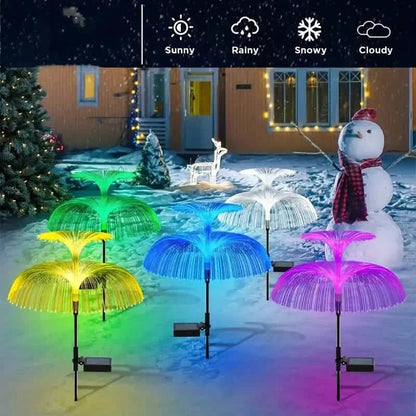 2-Pack: Waterproof Solar Jellyfish Fiber Optic Light DailySale