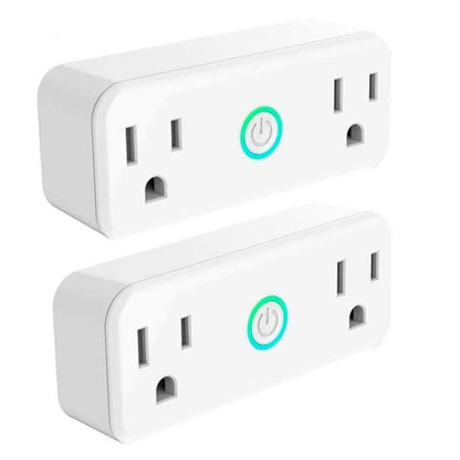2-Pack: WIFI Smart Plug 10A Dual Smart individually Outlet DailySale
