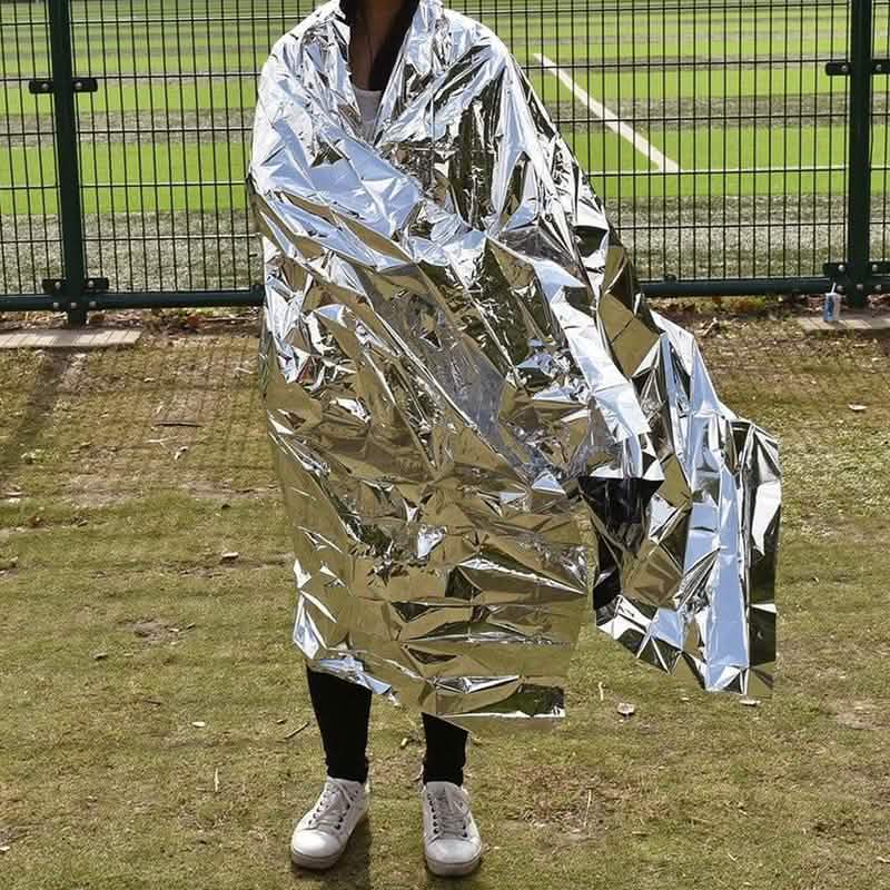 2-Pack: Windproof Aluminum Foil Emergency Blanket For Camping First Aid Blanket DailySale